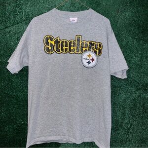 Pittsburgh Steelers Vintage Y2K Gray Shirt M NFL tag Super Bowl PA